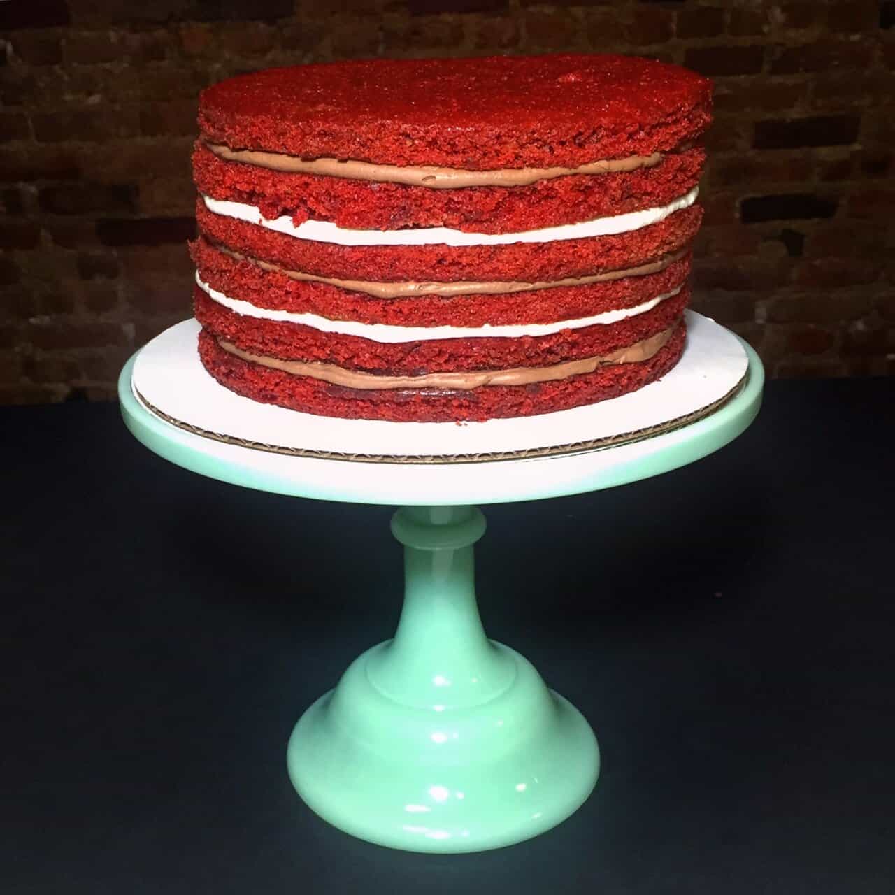 Five Layer Nutella Red Velvet Cake Chelsweets