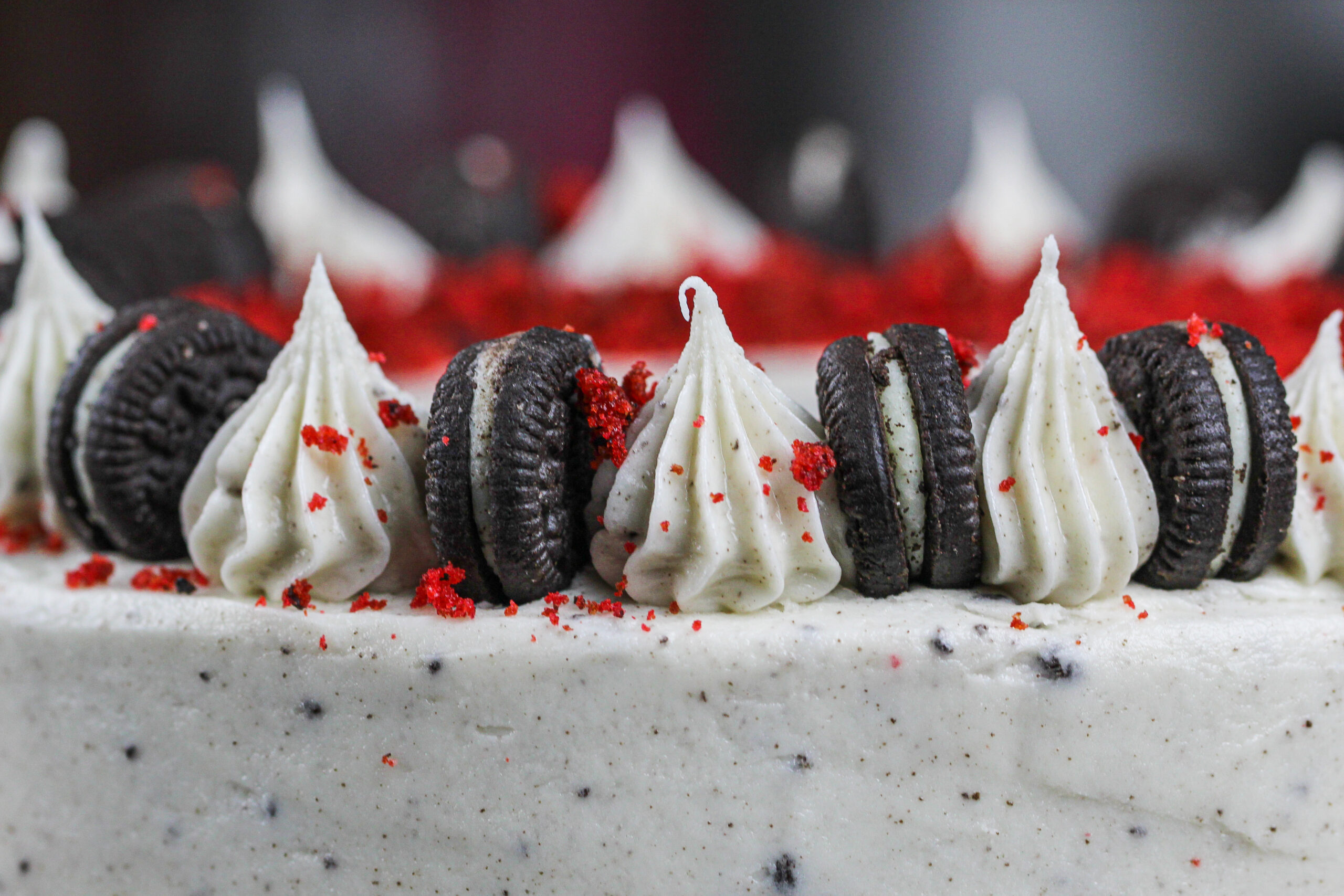 Red Velvet Oreo Cake Recipe With Oreo Cream Cheese Frosting