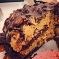 image of a snickers ice cream cake