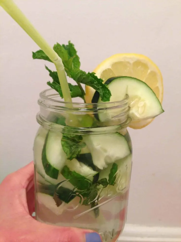 image of cucumber lemon water