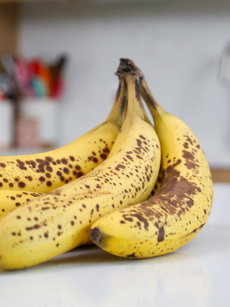 image of overripe bananas on a counter