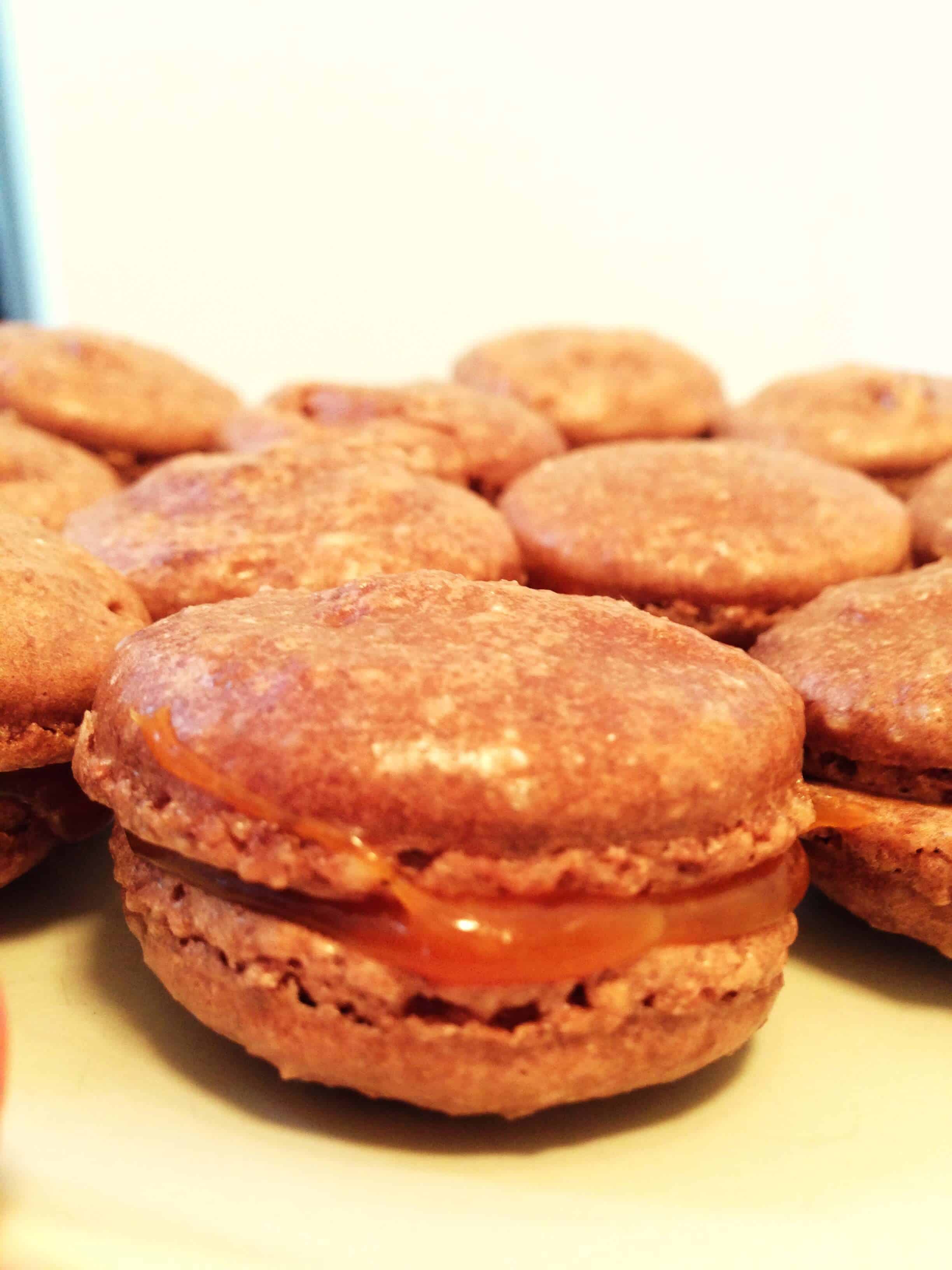 Salted Caramel Chocolate Macarons Chelsweets