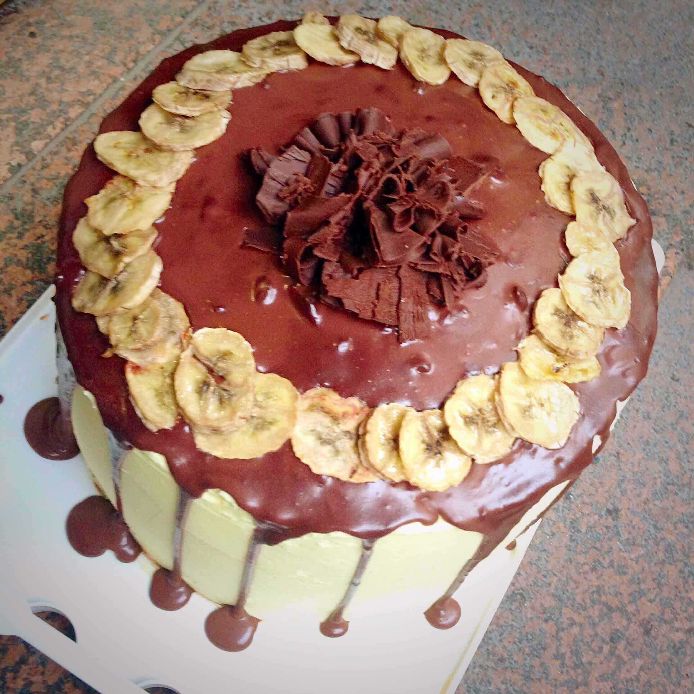 Chocolate Banana Birthday Cake Chelsweets