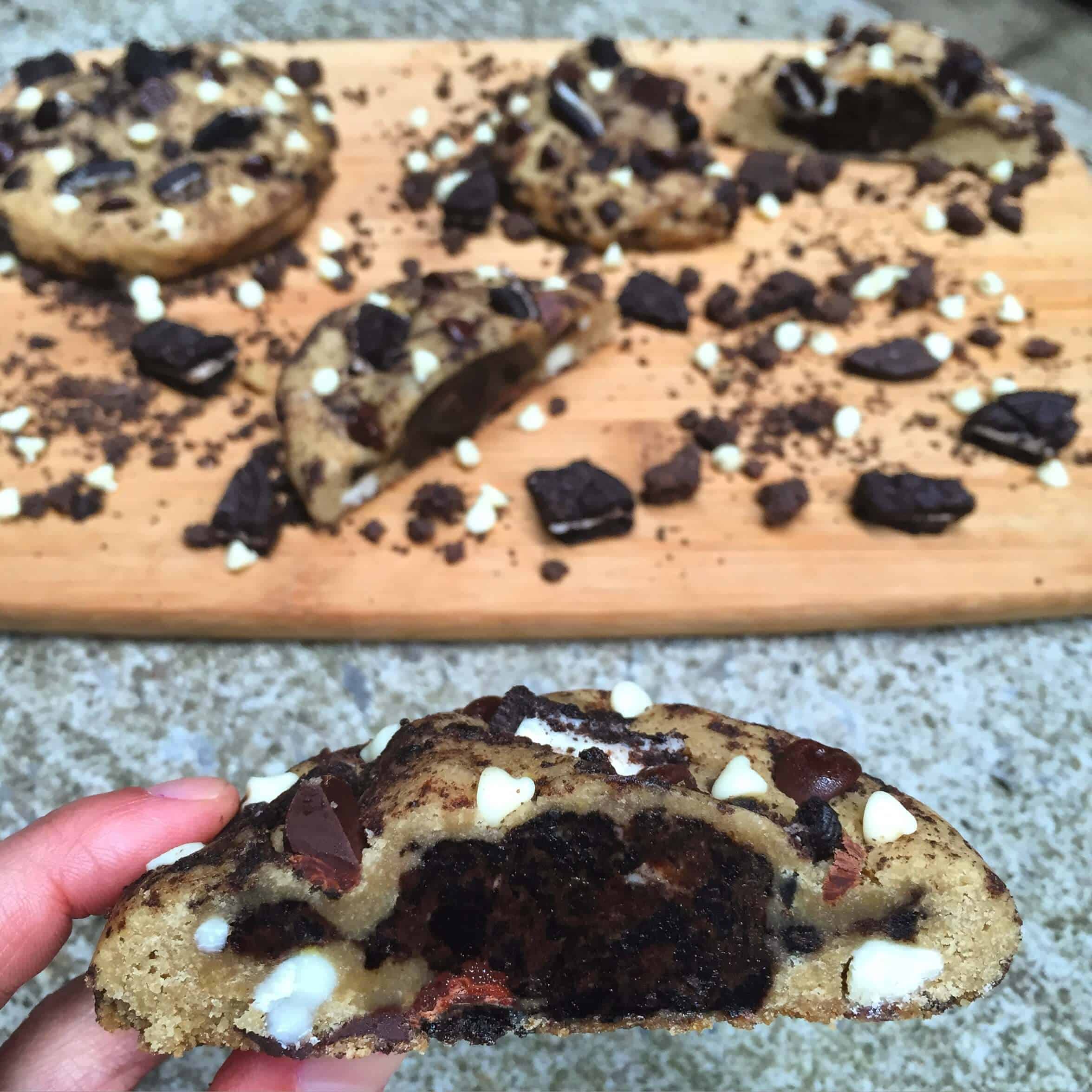 Double Stuffed Oreo Chocolate Chip Cookies Chelsweets