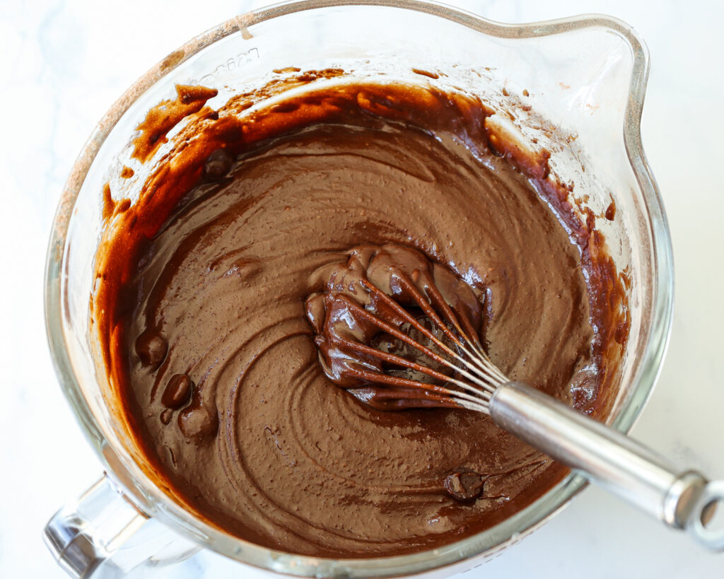 image of brownie batter being mixed together
