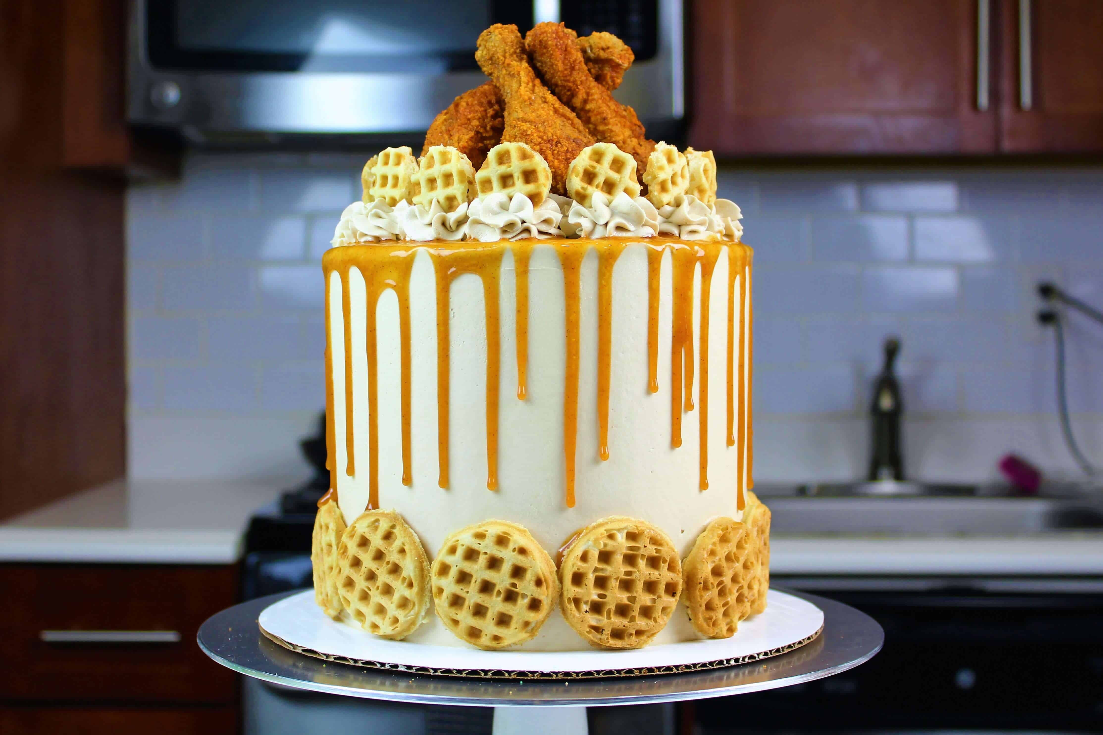 Chicken and Waffles Cake Chelsweets