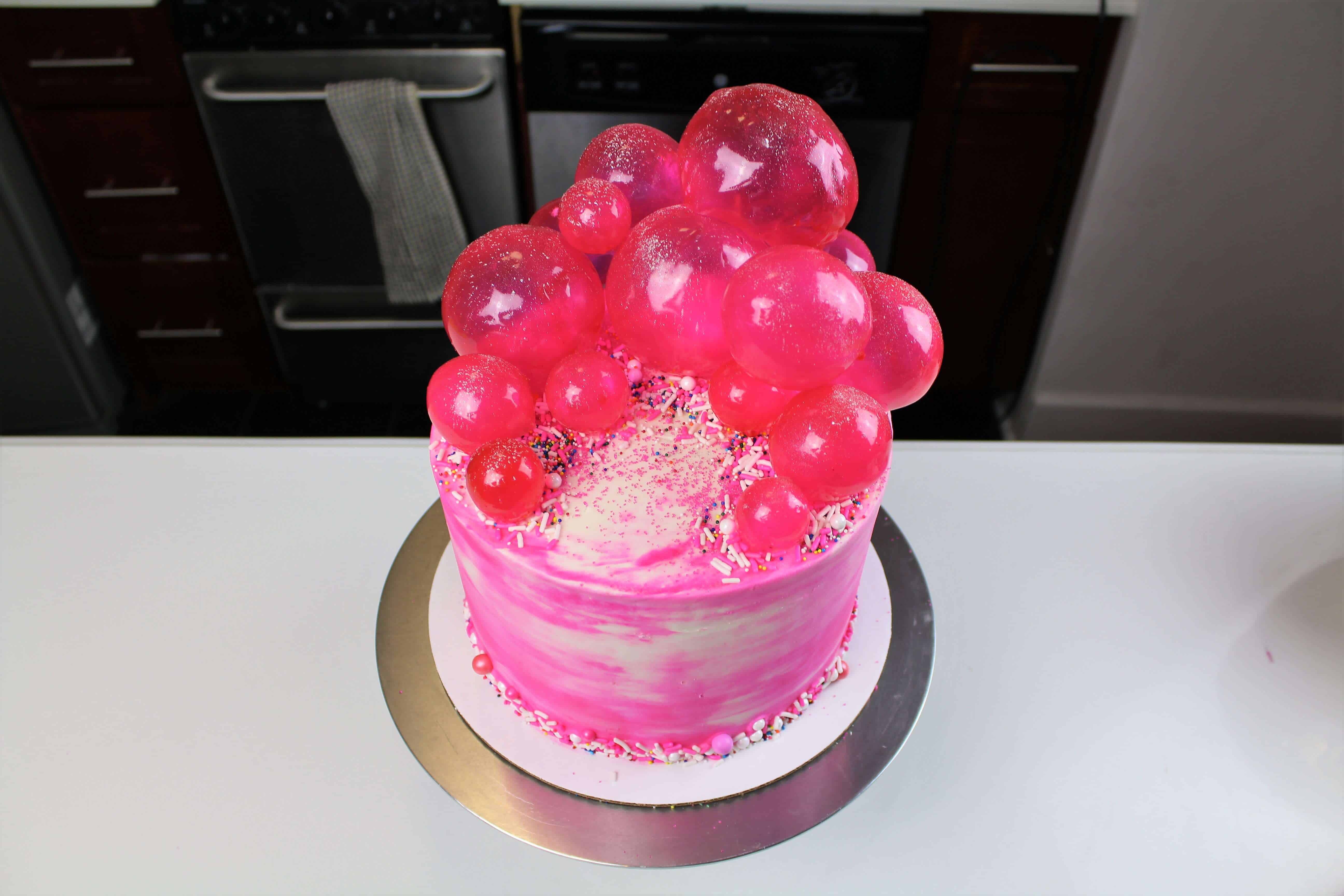 Pink Bubble Wrap Cake 