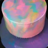 This mirror glaze cake is inspired by mermaids!