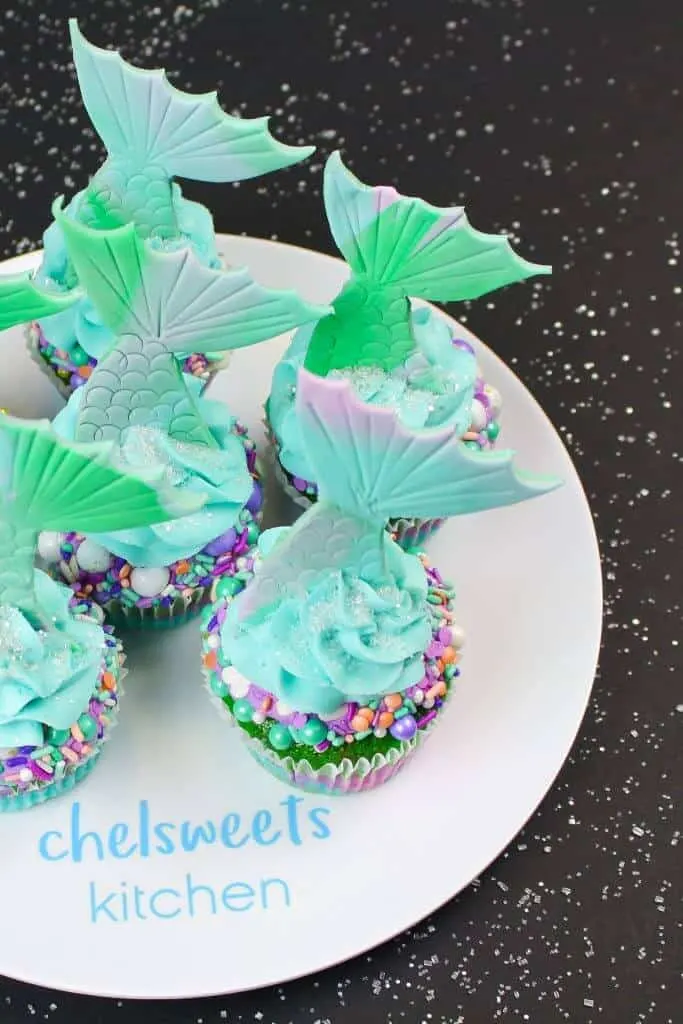 The cutest mermaid tail cupcakes