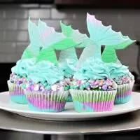 image of mermaid tail cupcakes