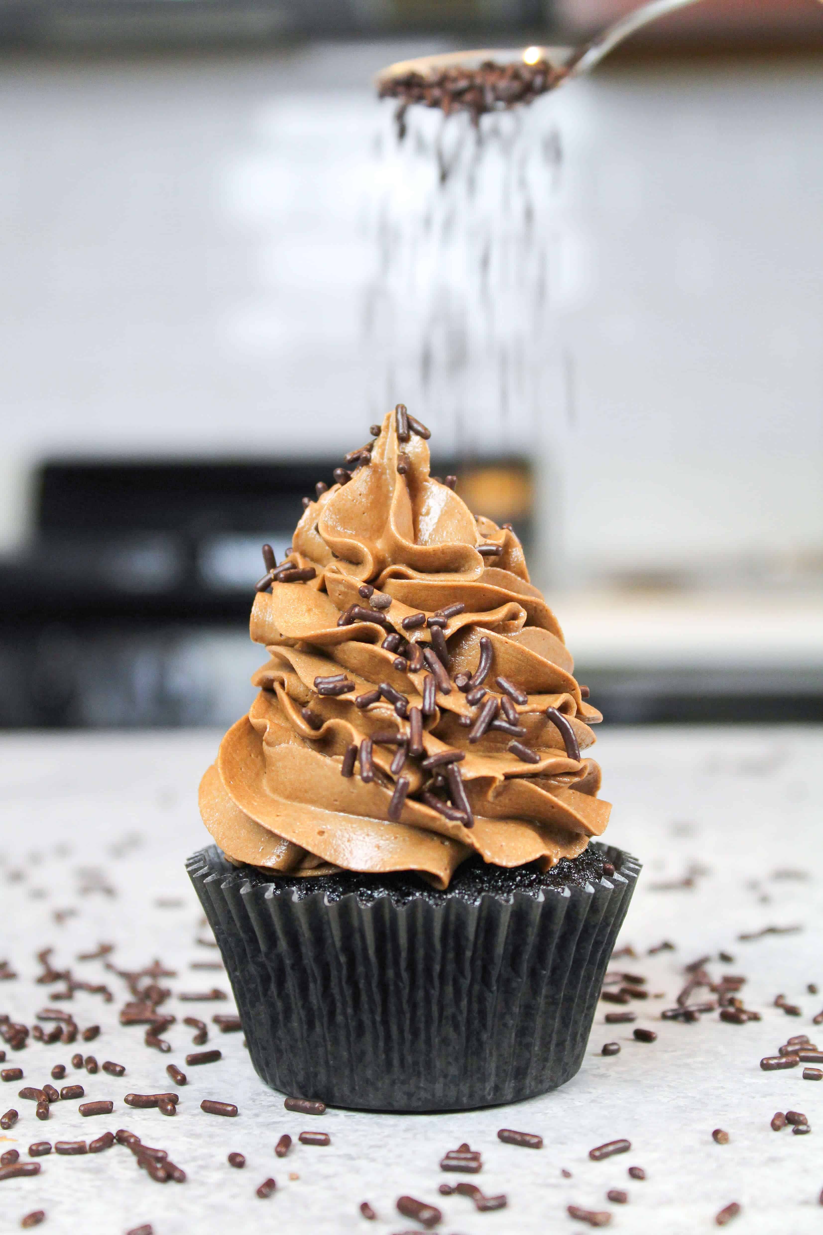 Moist Chocolate Cupcake Recipe With Chocolate Frosting Chelsweets