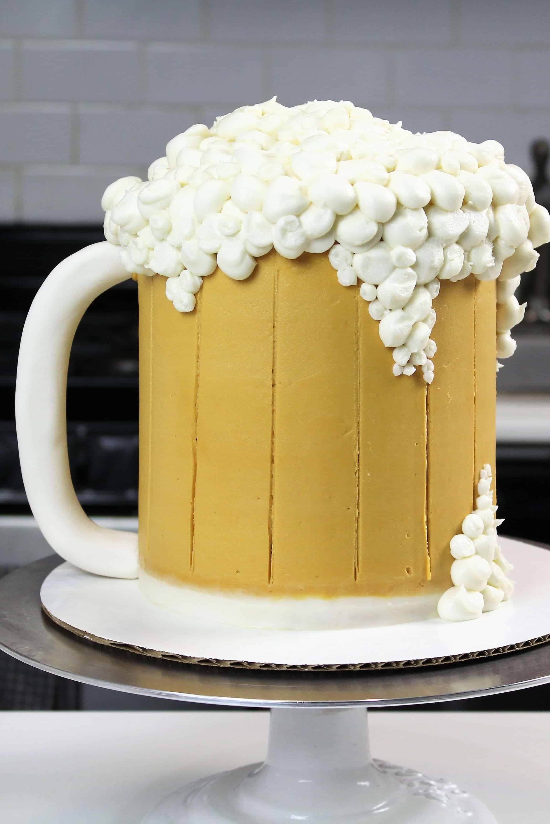 Beer Mug Cake - Chelsweets