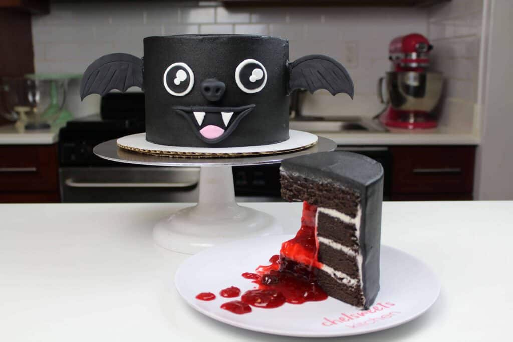 Spooky Vampire Bat Cake