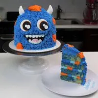 image of blue monster cake