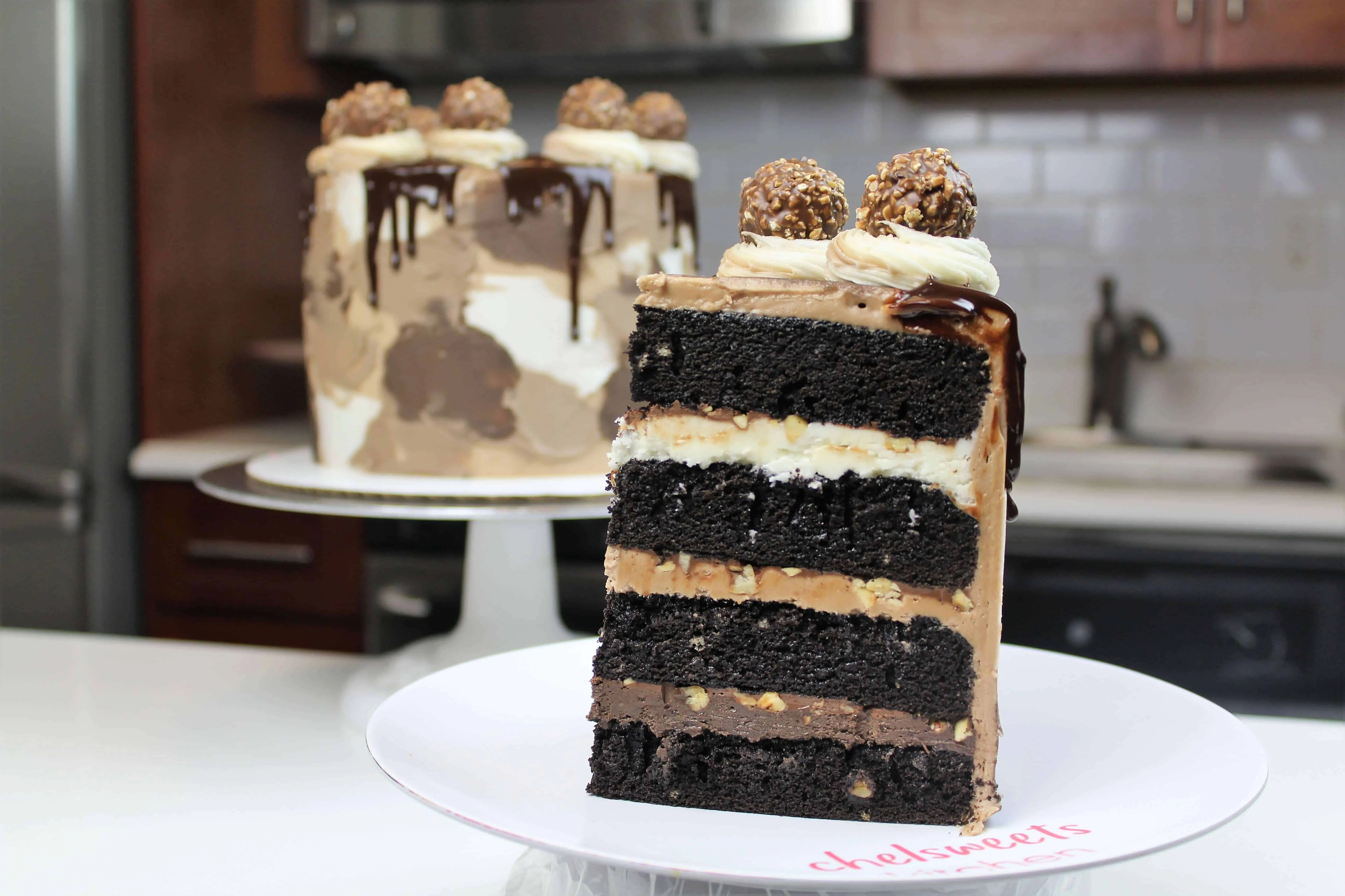 22 Beautiful wedding cakes to inspire you : Woodland Inspired Chocolate  Wedding Cake