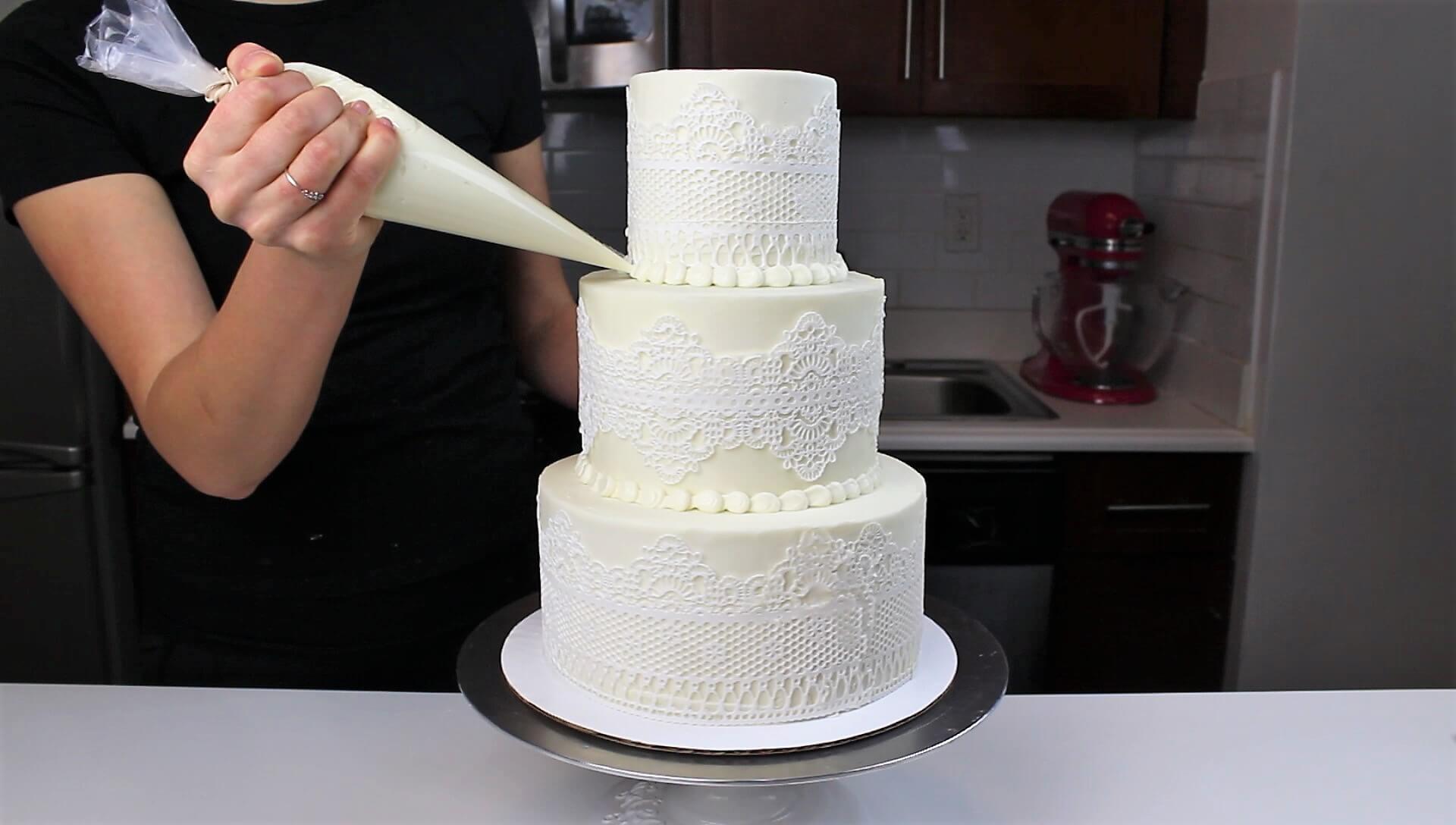 wedding decorative floral edible cake lace 