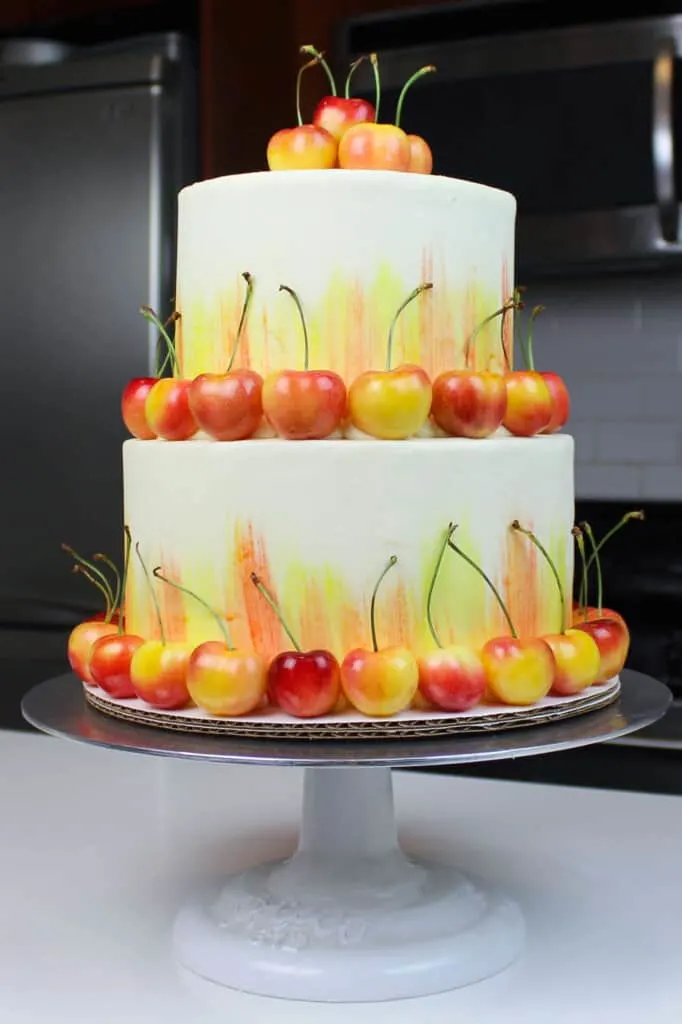 image of rainier cherry cake