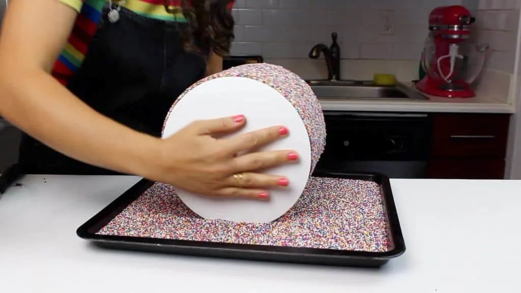photo of roll sprinkle technique