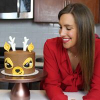 image of reindeer cake and chelsey white of chelsweets