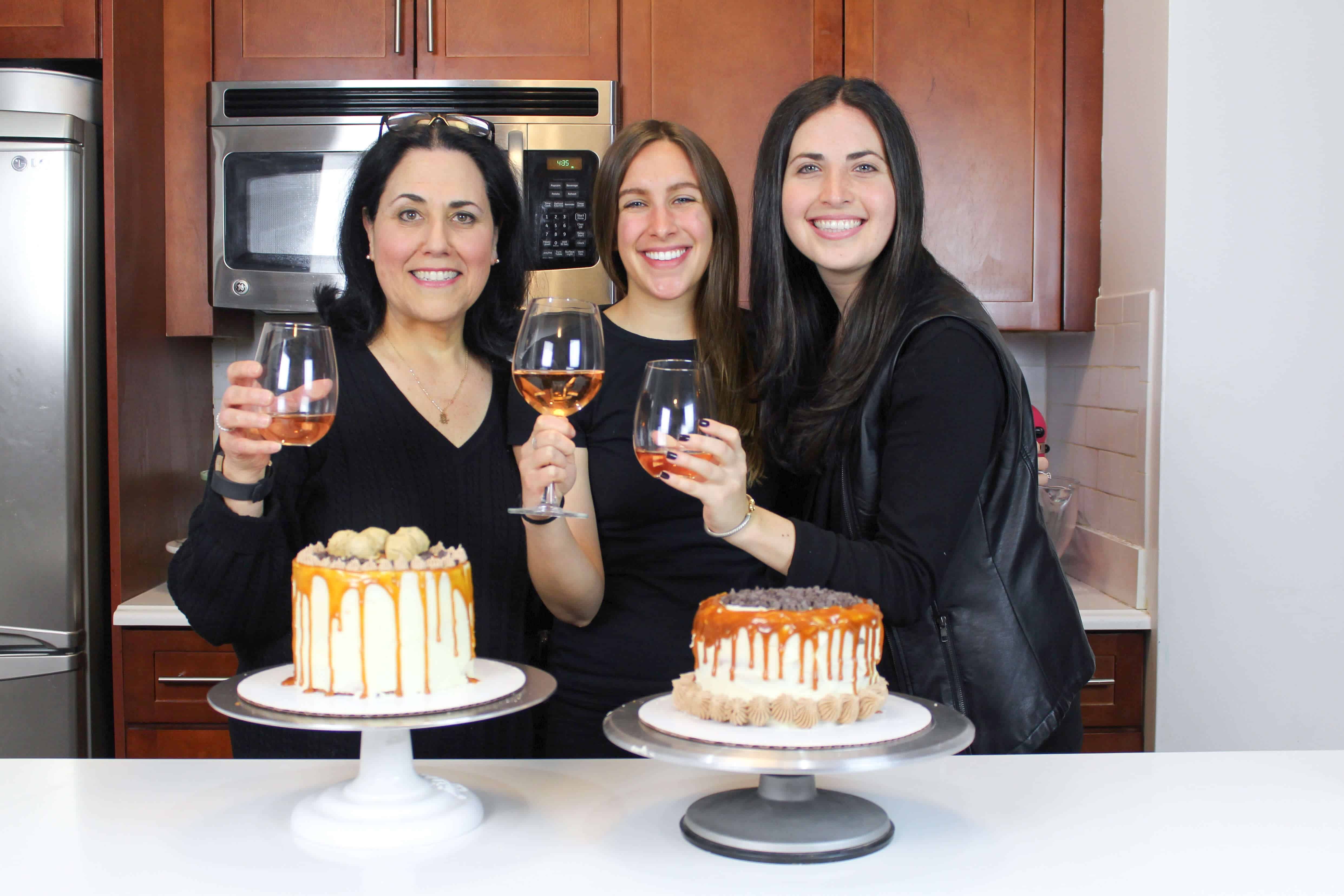 Chelsey White (@chelsweets) with Lauren and Paula during a mother & daughter private cake decorating lesson