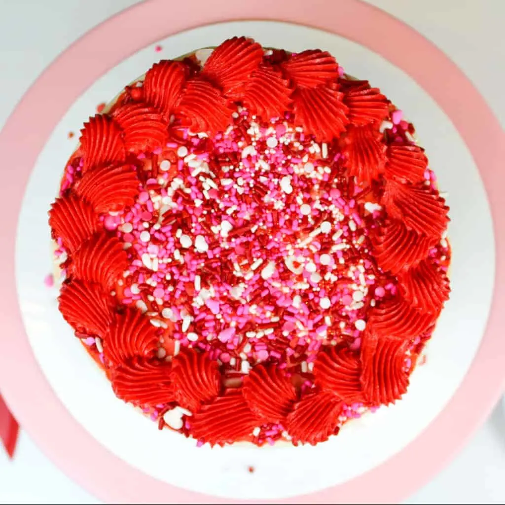 Valentine's Day Sprinkle Cake