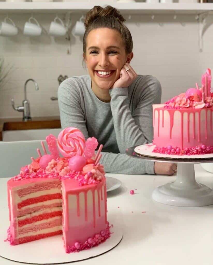 Photo of Chelsey White with Pink Cake