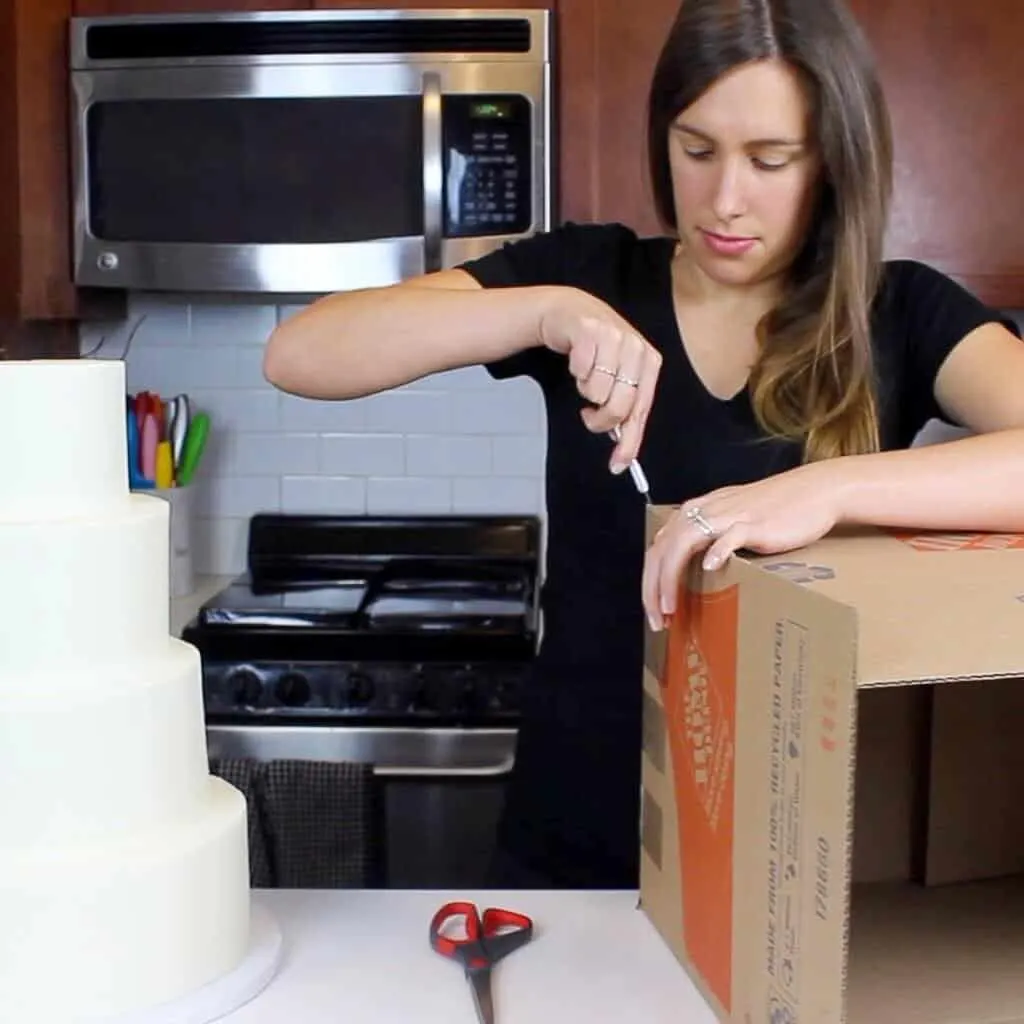 DIY wedding cake box