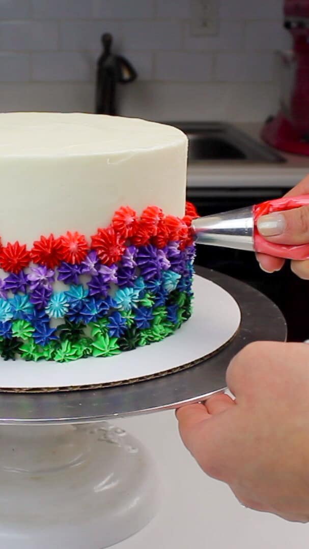 Rainbow Marble Cake Recipe With Vanilla Frosting Chelsweets