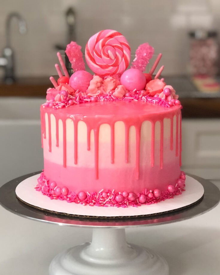 Pink Drip Cake: Easy Recipe and Tutorial