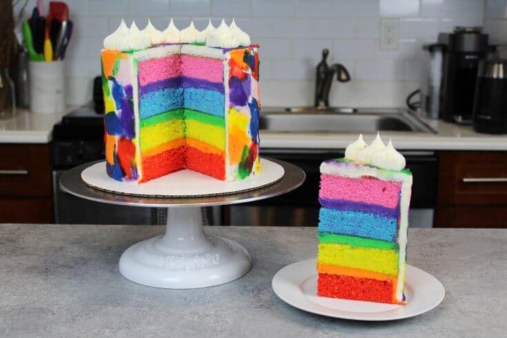 How To Make Perfect Rainbow Cake Layers - Chelsweets