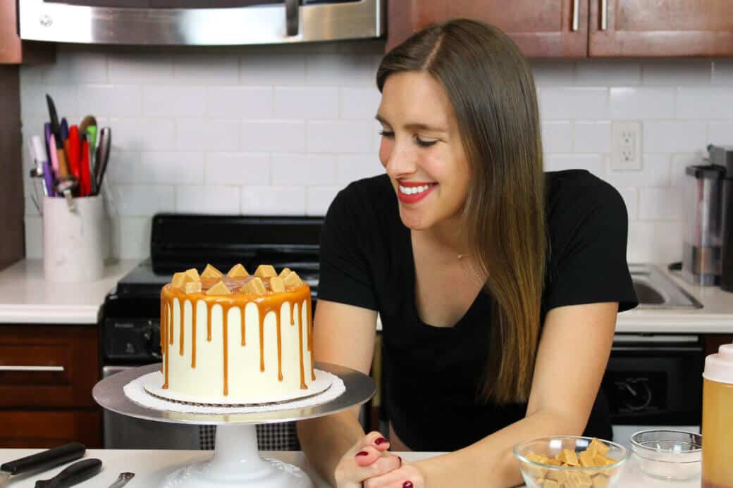 Salted Caramel Layer Cake - Delicious From Scratch Recipe