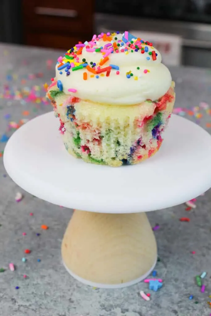 Funfetti Cupcake Recipe With Homemade Buttercream Frosting