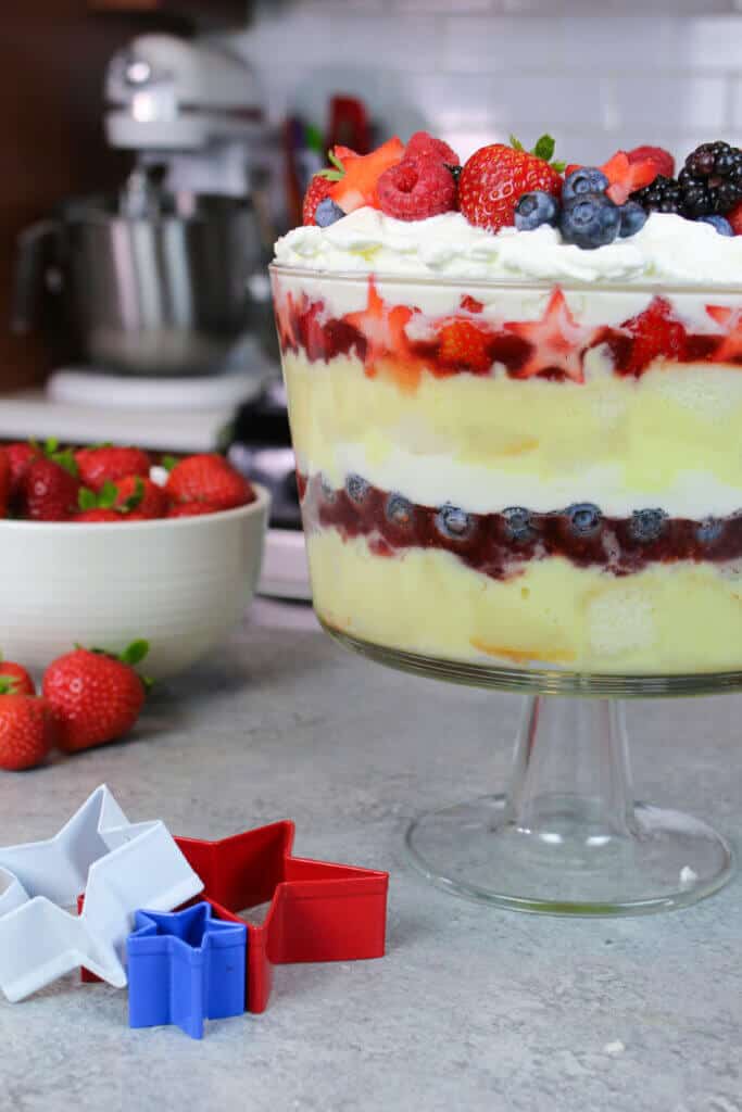 photo of side of berry trifle