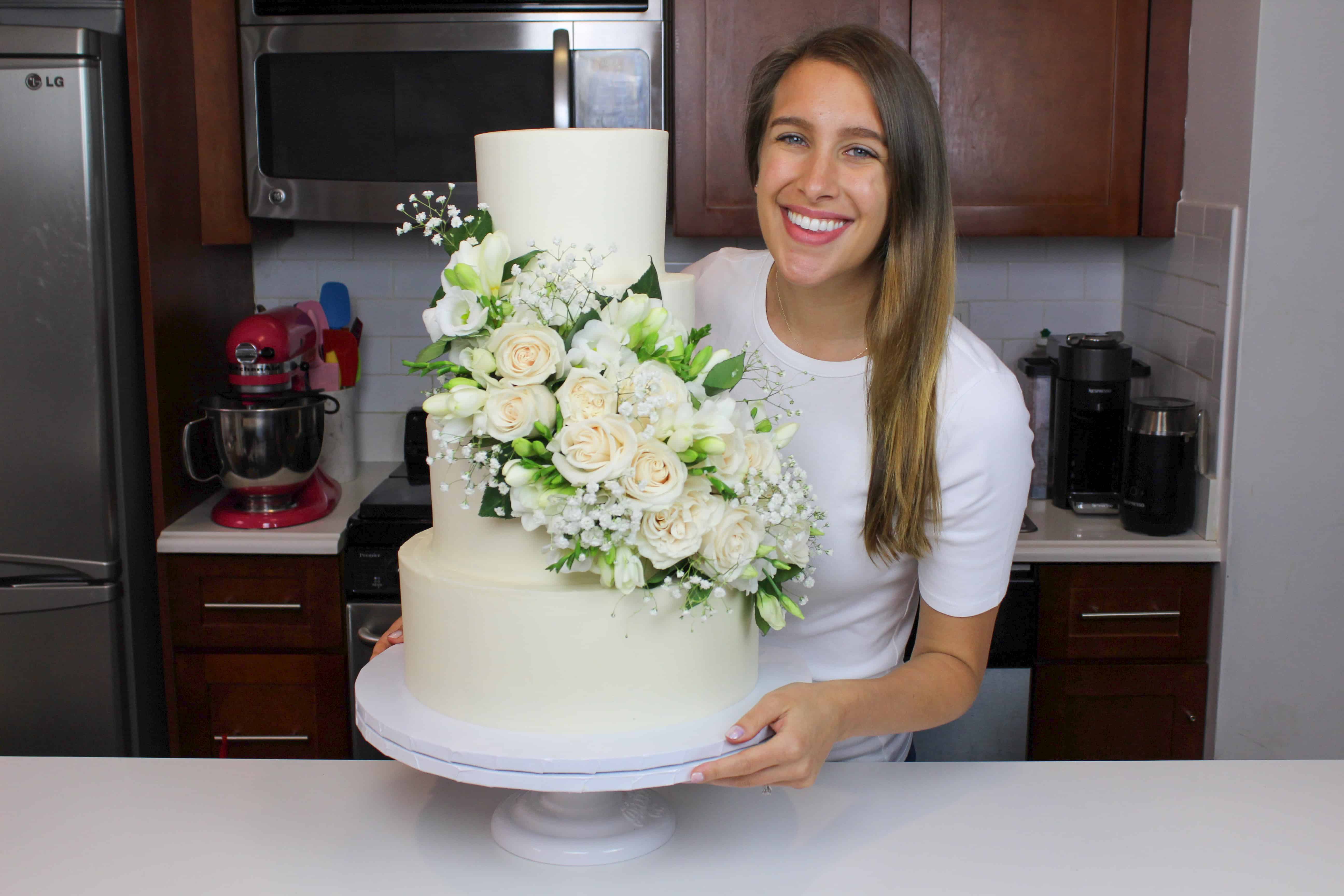 How to Put Fresh Flowers on a Cake - Tutorial and Video