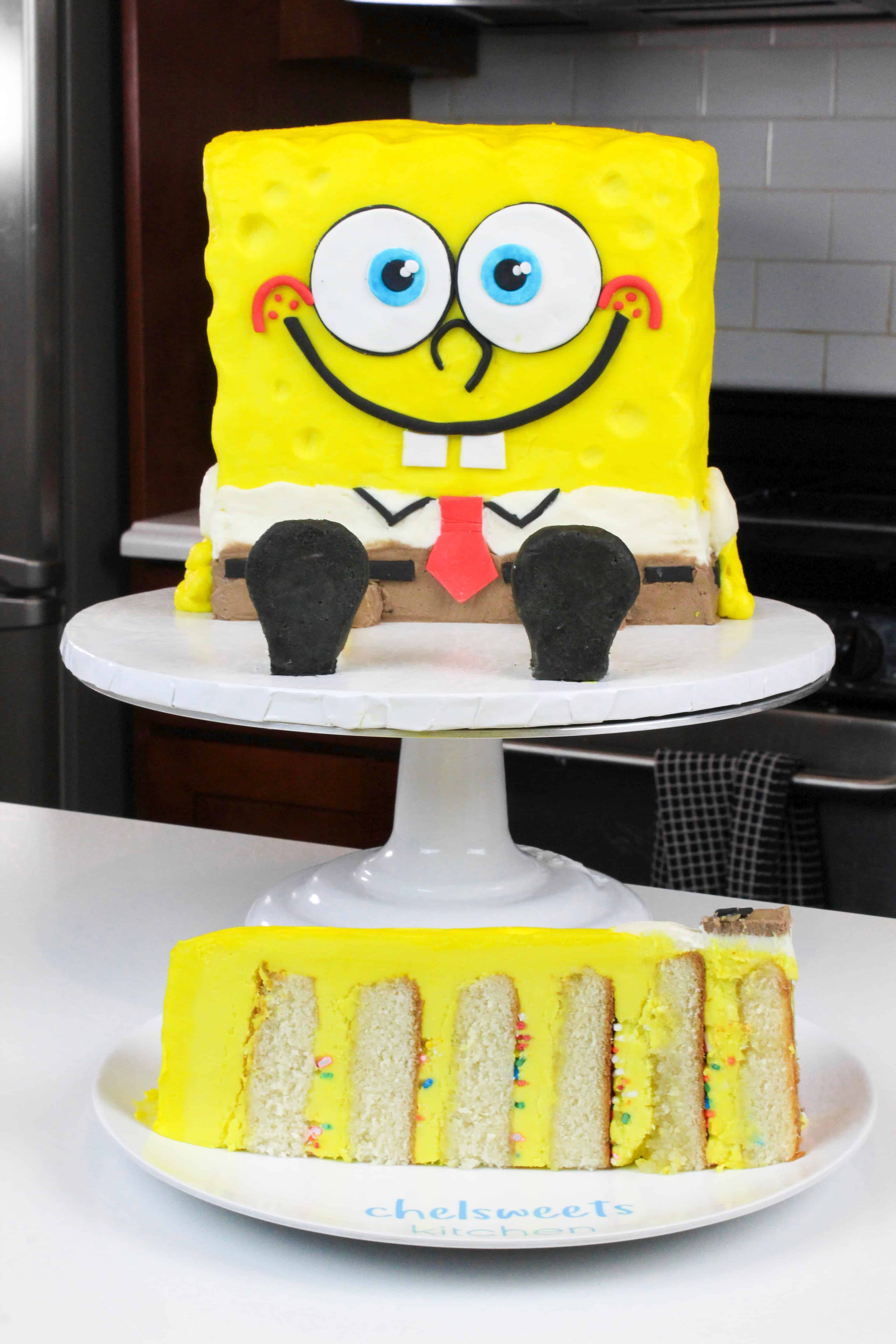 SpongeBob SquarePants Cake - Recipe And Tutorial