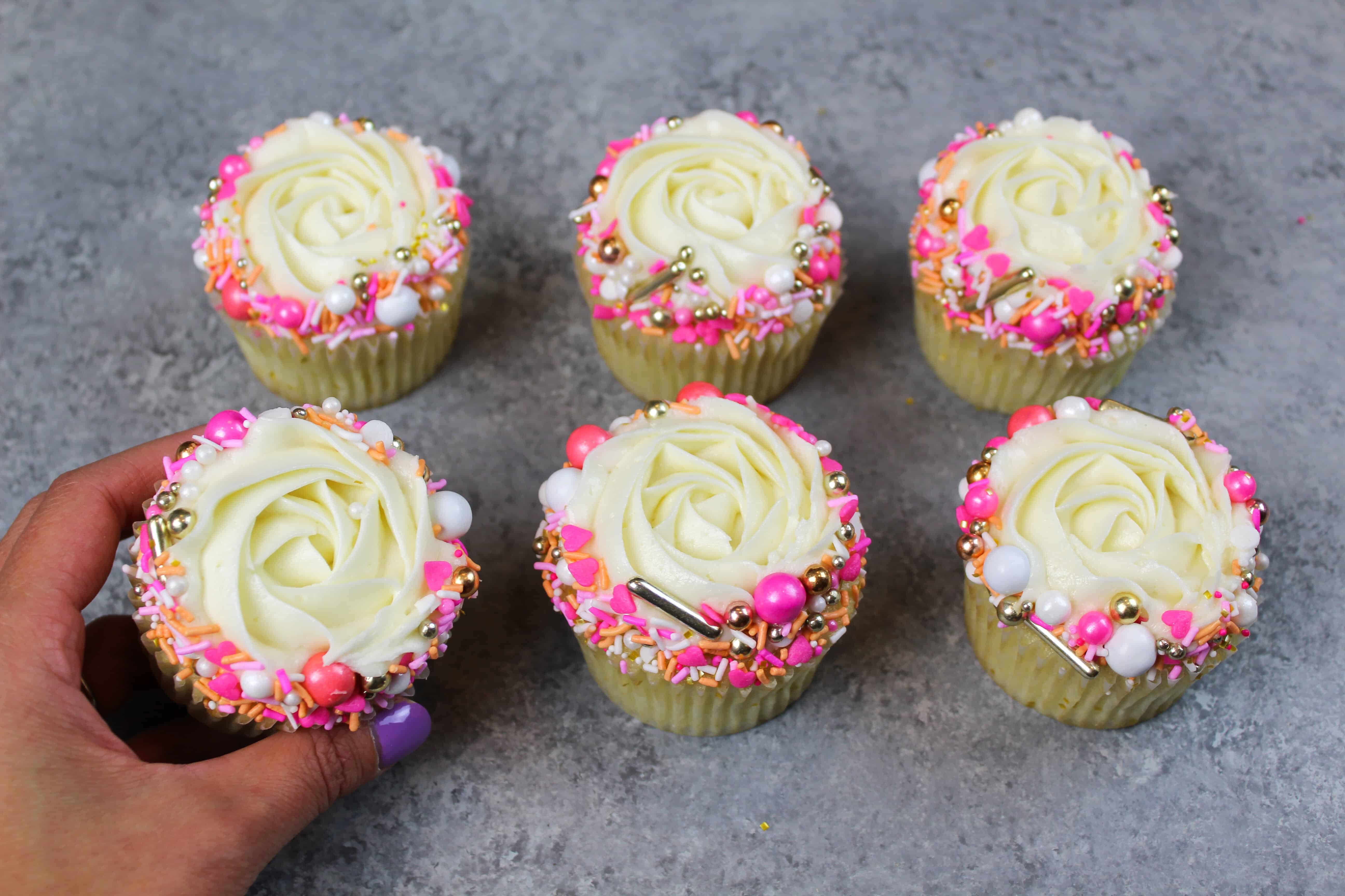 Rose Water Cupcakes with Rose Water Buttercream Chelsweets
