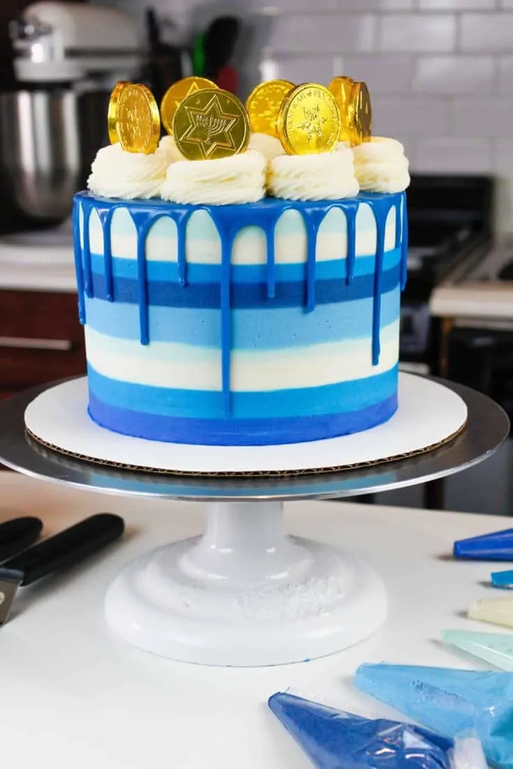 image of hanukkah drip cake