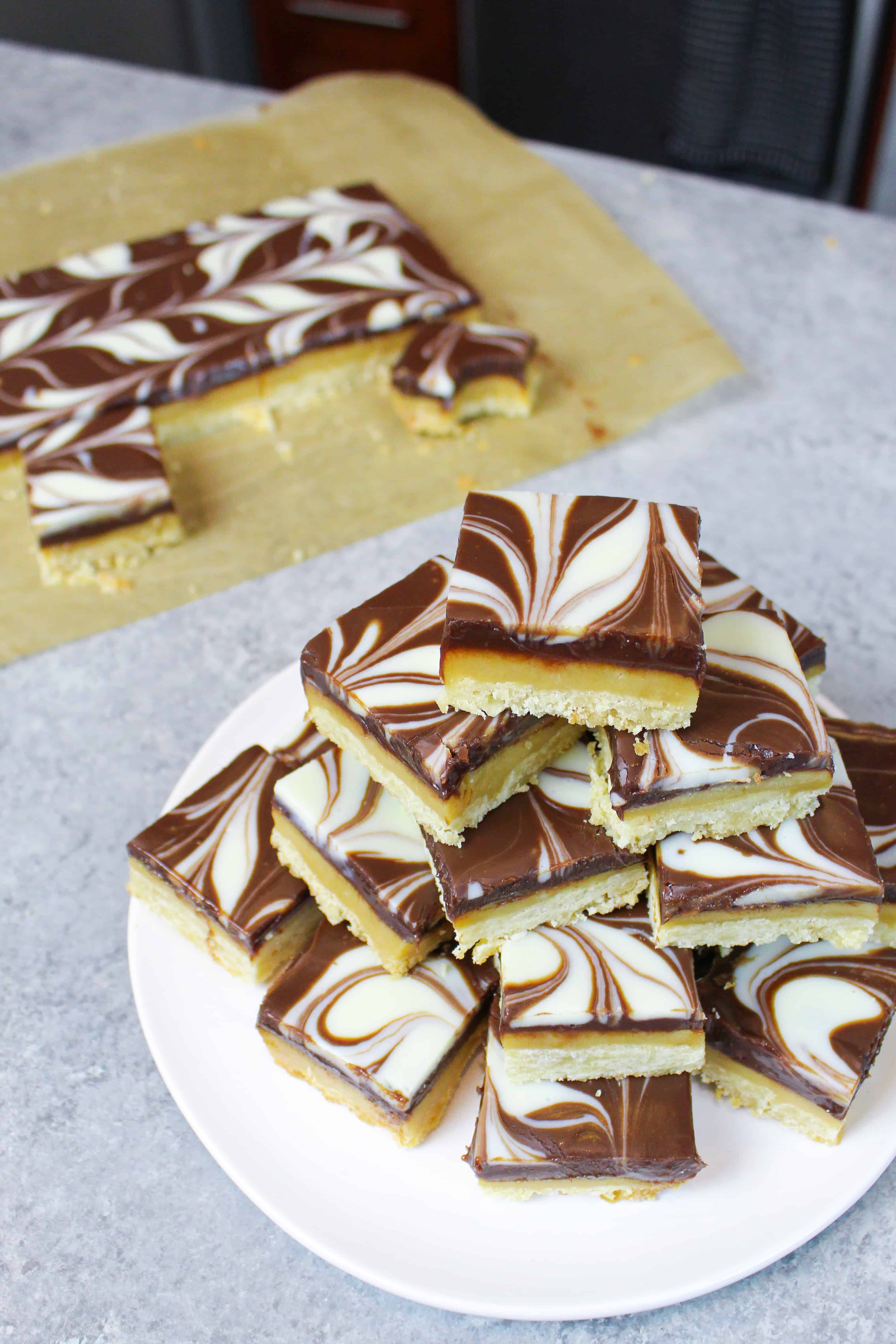 Millionaire Bars Easy Recipe from Scratch Chelsweets