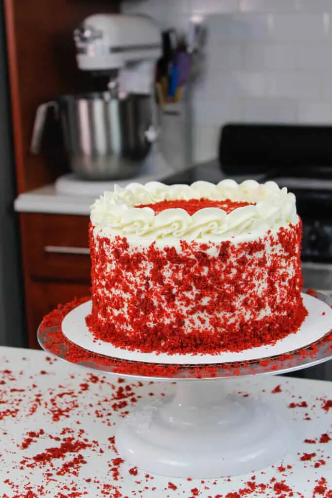 image of red velvet layer cake