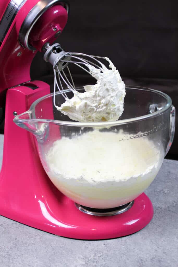 image of butter after being whipped with a whisk attachment