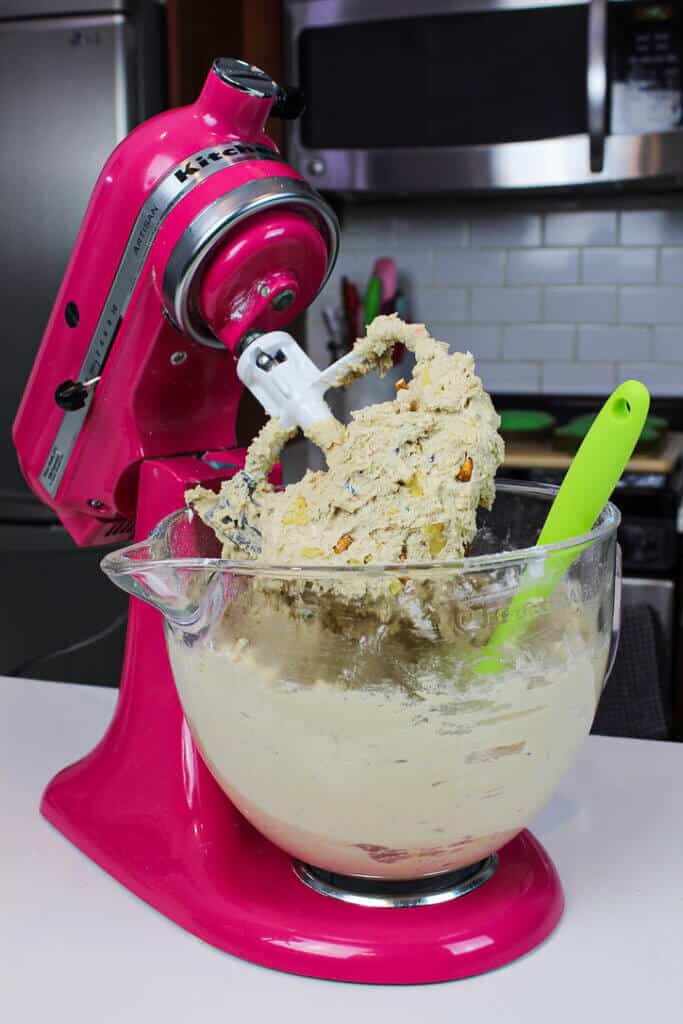 image of edible kitchen sink cookie dough cake filling