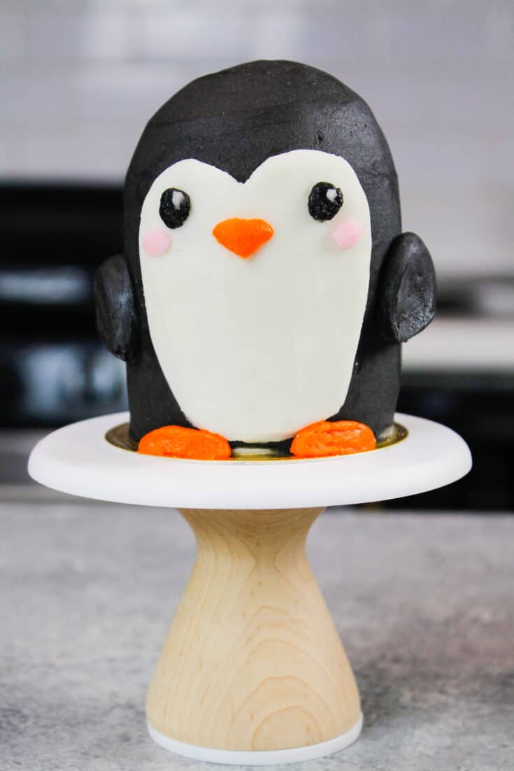 image of cute penguin cupcake stack