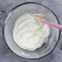 image of russian buttercream in a mixing bowl