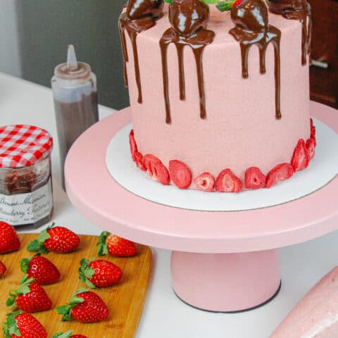 Dark Chocolate Strawberry Cake Moist Decadent Cake Recipe