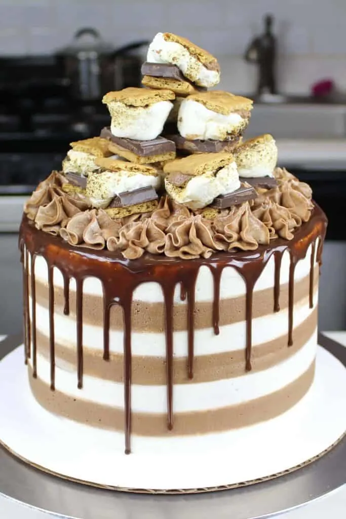 image of chelsweets smores cake
