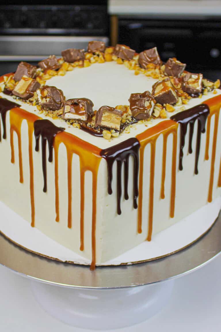 Snickers Drip Cake The Ultimate Candy Bar Cake 