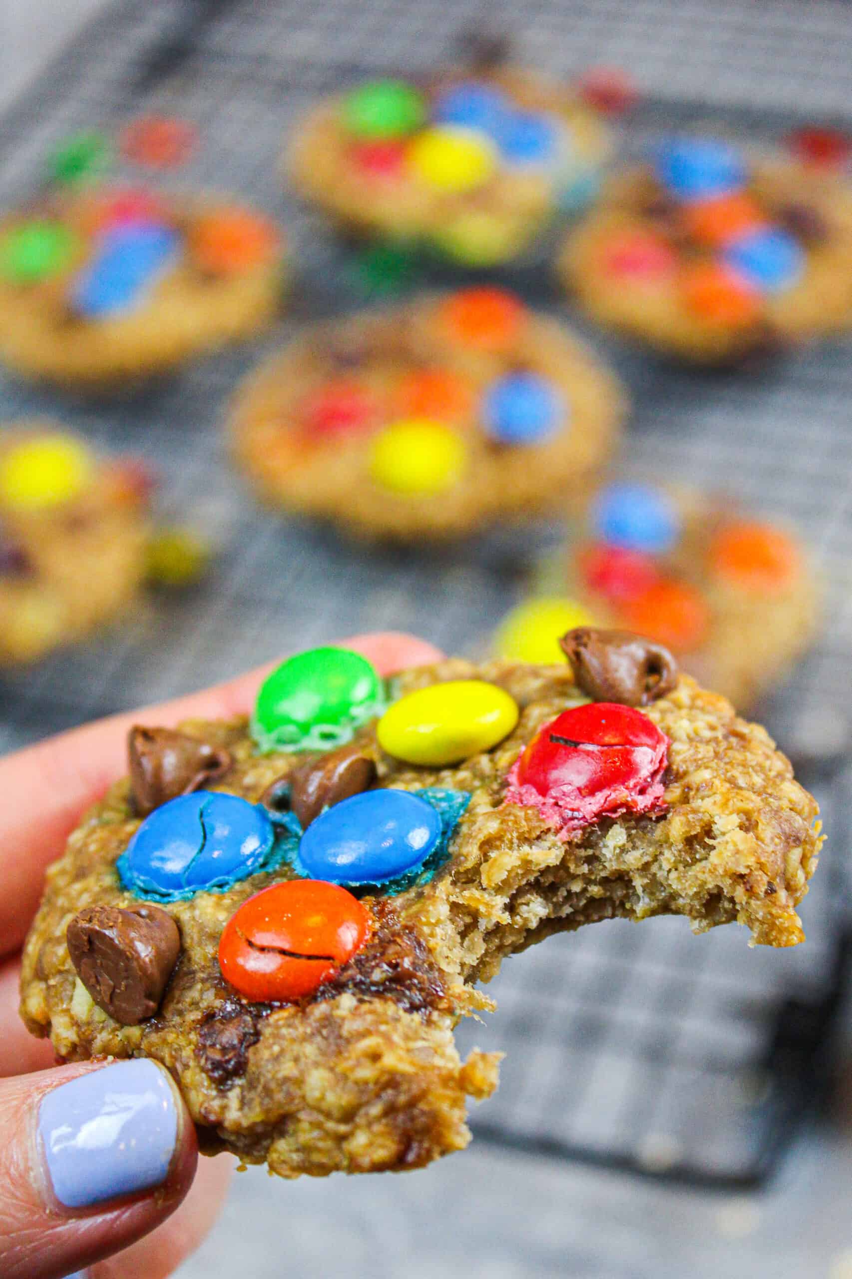 Mini M&M Coated Peanut Butter Cookies - Make the Best of Everything