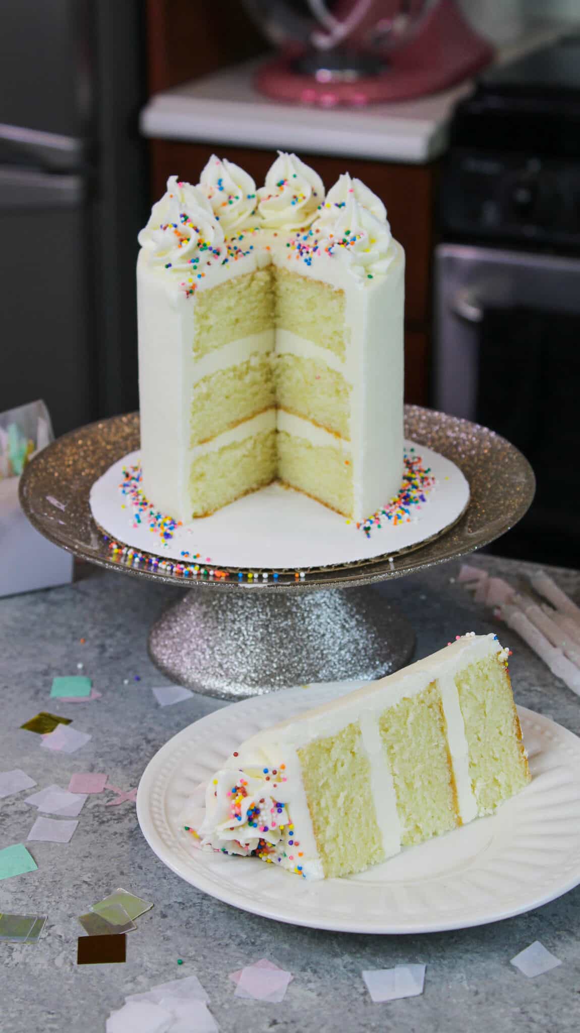 Mini Vanilla Cake Recipe: Simple 4 Inch Layer Cake - Chelsweets