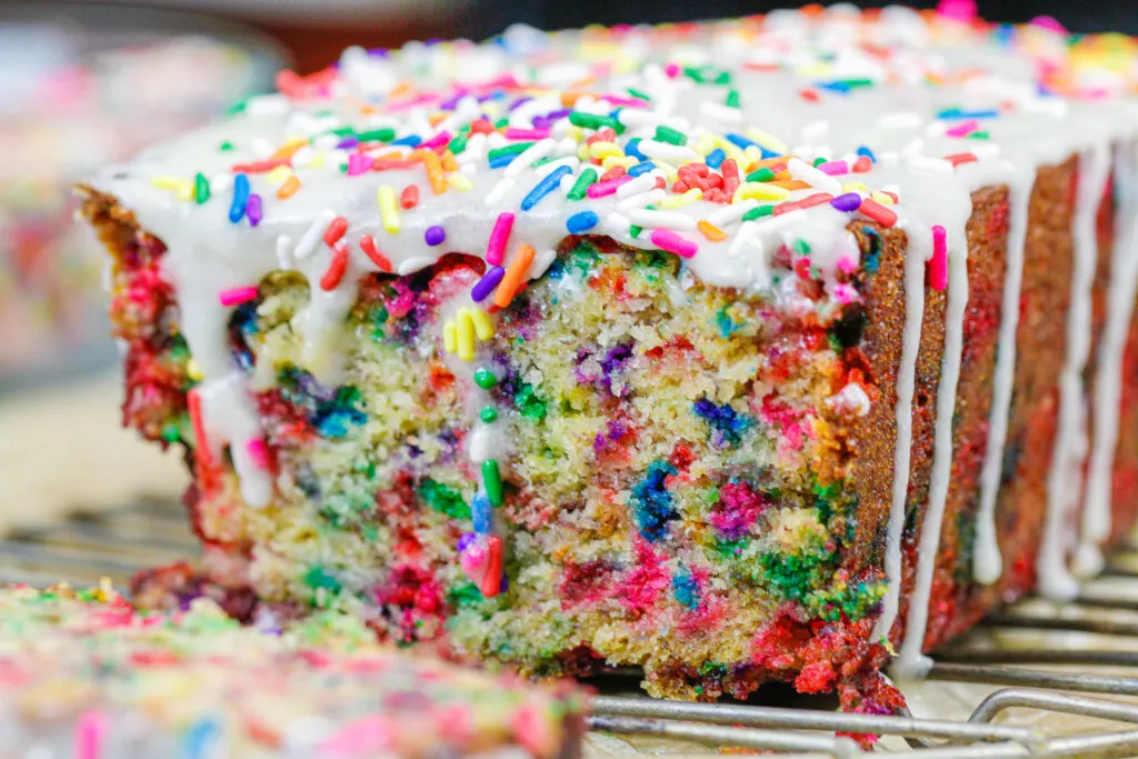 image of a loaf of funfetti banana bread
