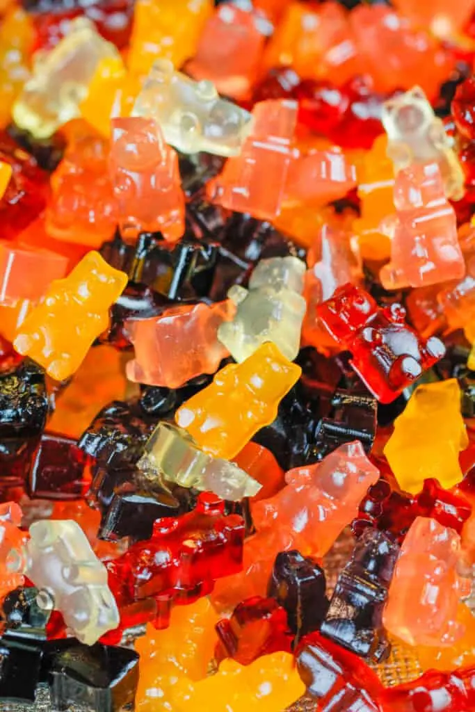 image of healthy gummies piled together to show the different flavors